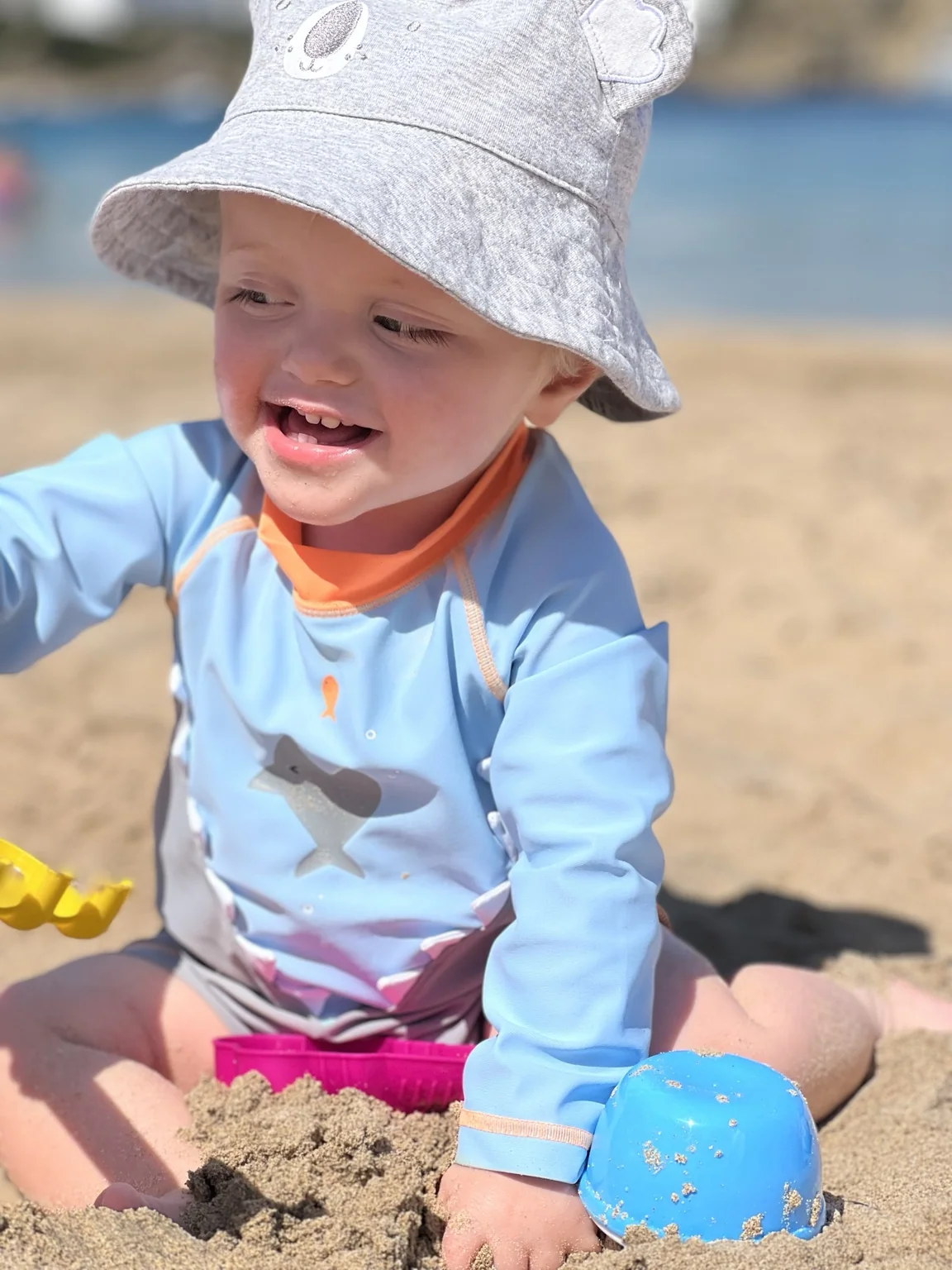 Harry playing on the beach