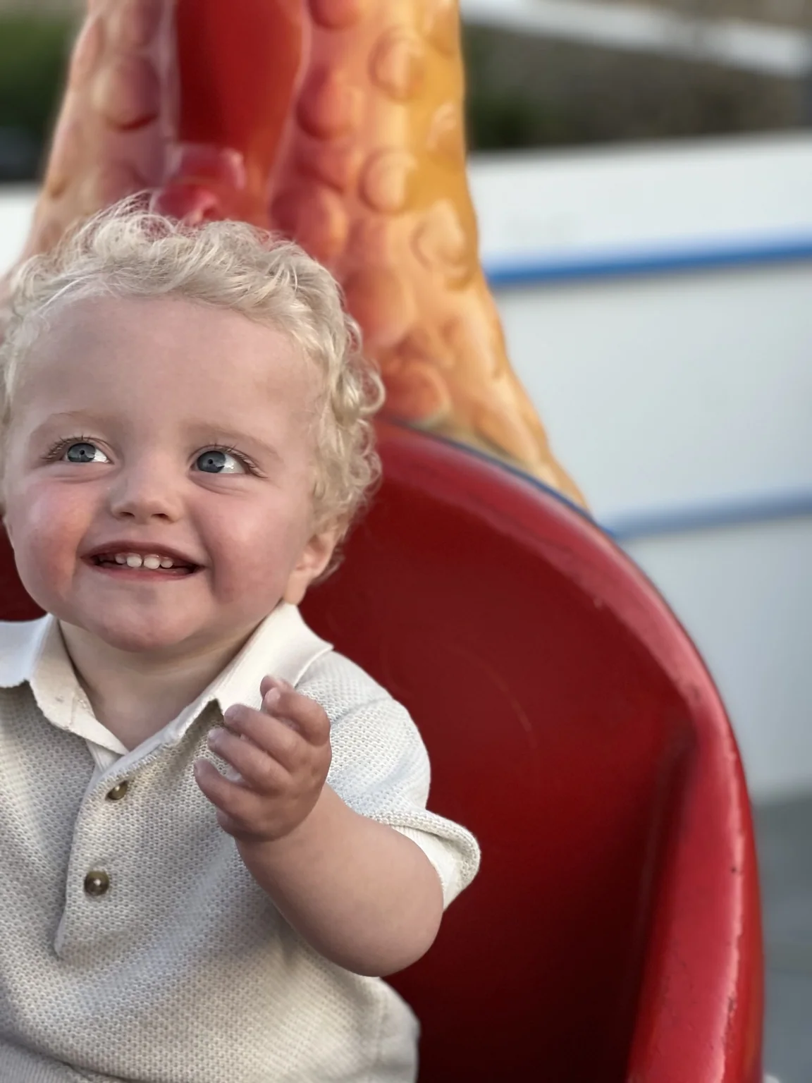 Harry on a slide