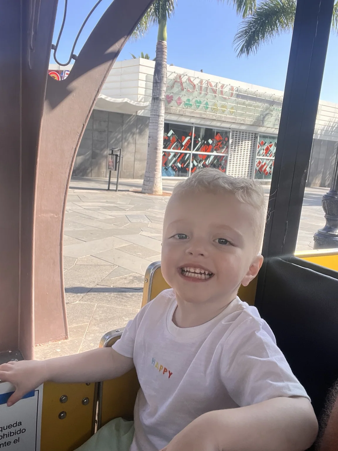 Harry smiling on holiday
