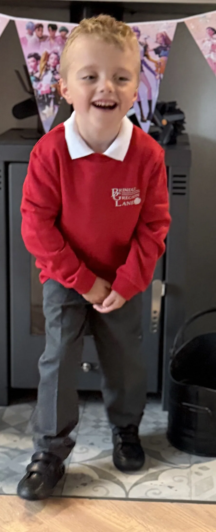 Harry in school uniform